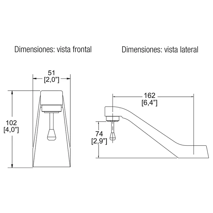  Llave para lavatorio de cierre automático TV-105 HELVEX